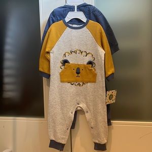 LITTLE ME - 2 PACK OVERALLS - NWT - 9 months